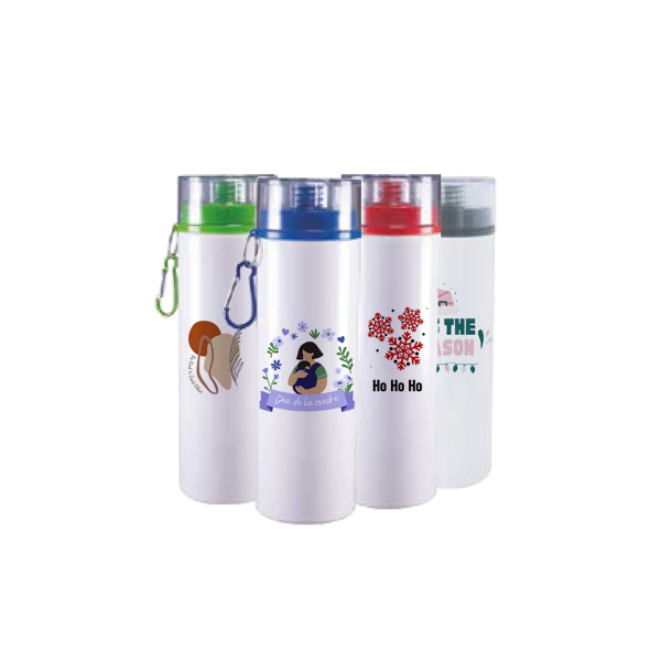 Botella Blanca con Rosca de Colores