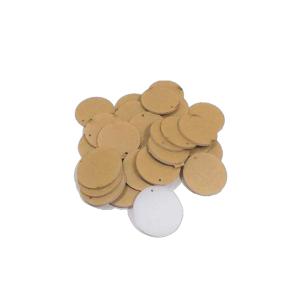 Llavero Circular de Acrilico Blanco