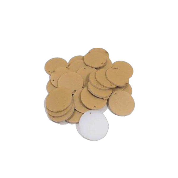 Llavero Circular de Acrilico Blanco