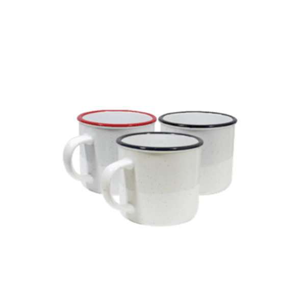 Taza Peltre Blanca de Color