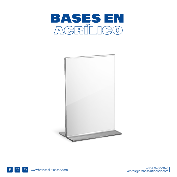 Bases en Acrílico